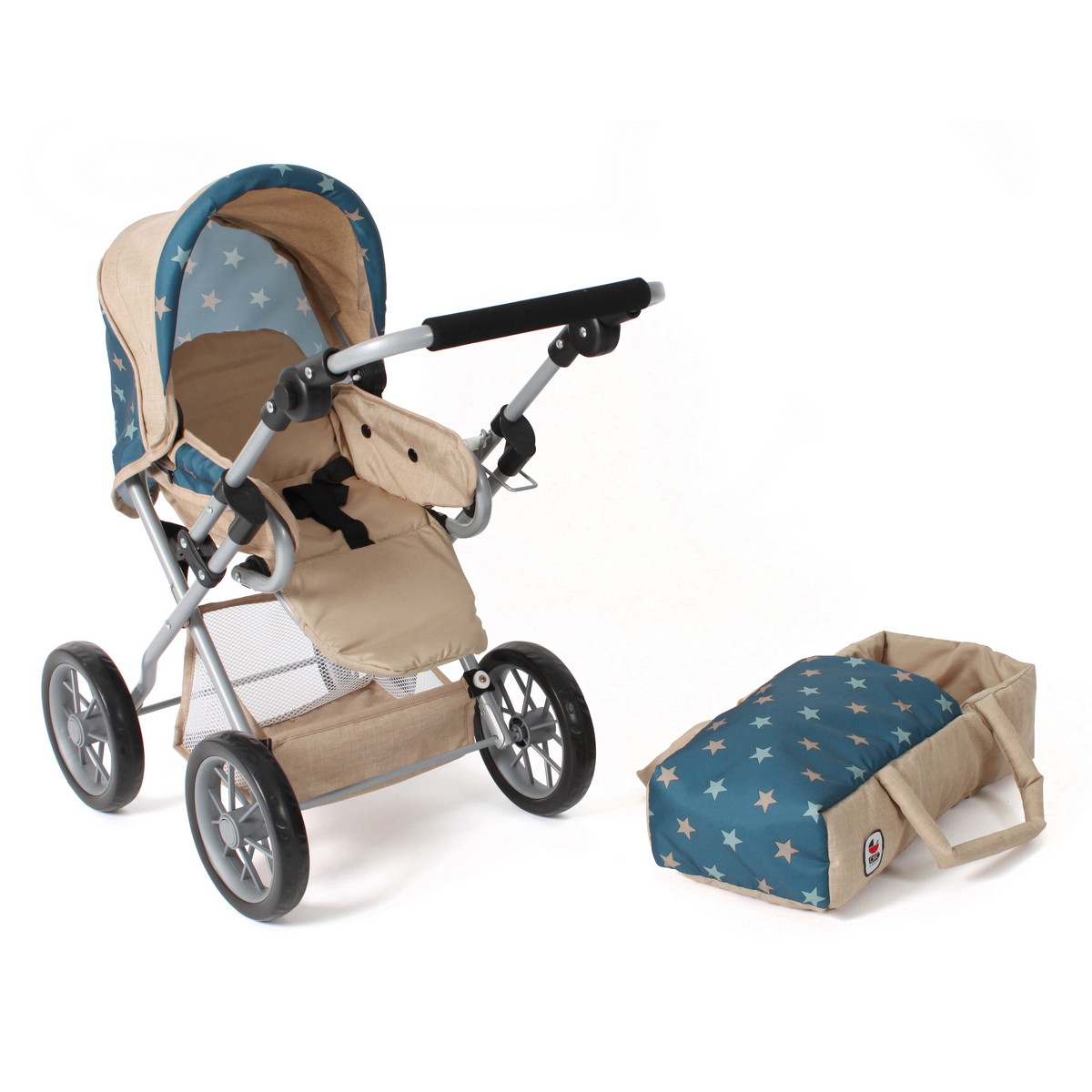 Bayer Chic 2000 Puppen Kombi-Puppenwagen LENI Sternchen trkis-beige |  eBay.de