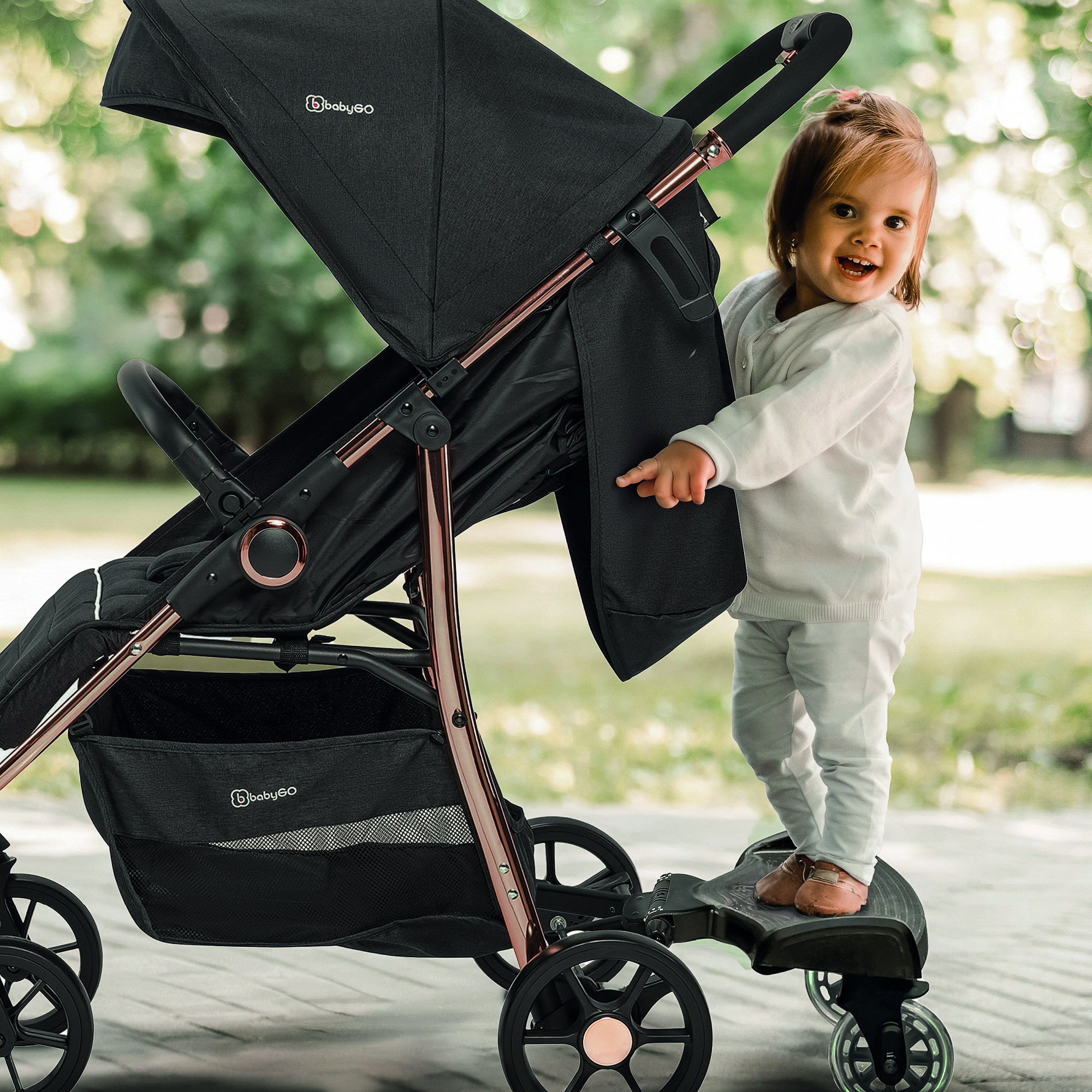 BabyGO WeGo Buggyboard Trittbrett Stehbrett schwarz | eBay