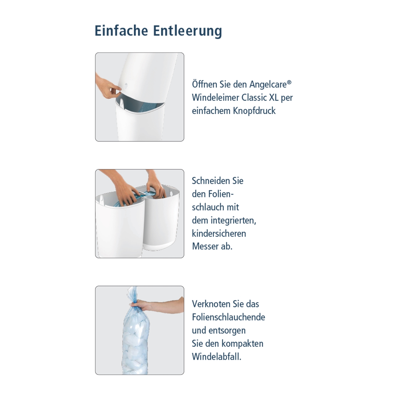 Angelcare Windeleimer Classic XL Rückenfreundliche Höhe 69 Angelcare Windeleimer Classic XL Rückenfreundliche Höhe 69