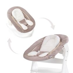Hauck Alpha Bouncer 2 in 1 Babywippe mit Aufsatz für Hochstuhl Stretch Beige