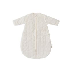 Jollein Baby Schlafsack Ärmel abnehmbar 60 cm Miffy Jacquard Ivory Weiß