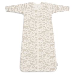 Jollein Schlafsack mit abnehmbaren Ärmeln 90 cm Animals Nougat