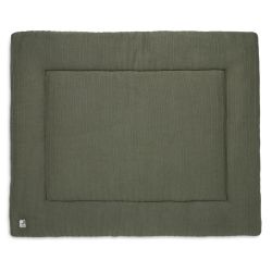 Jollein Krabbeldecke Laufgittereinlage 75x95cm Pure Knit Leaf Green