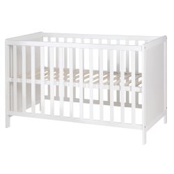 Roba Baby- & Beistellbett 2in1 Hamburg 60x120cm weiß 5 Schlupfsprossen