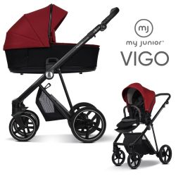 My Junior VIGO 2in1 Kinderwagen-Set - Deep Love - XXL-Zubehörpaket
