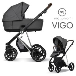 My Junior VIGO 2in1 Kinderwagen-Set - Dolphin Grey - XXL-Zubehörpaket
