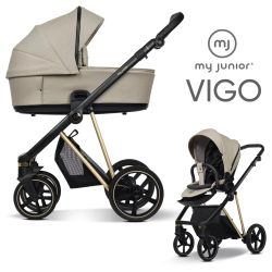 My Junior VIGO 2in1 Kinderwagen-Set - Mia Alpina Gold - XXL-Zubehörpaket