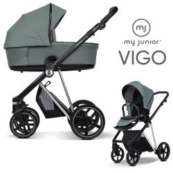 My Junior VIGO 2in1 Kinderwagen-Set - Mint Green - XXL-Zubehörpaket