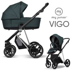My Junior VIGO 2in1 Kinderwagen-Set - Pine Green - XXL-Zubehörpaket