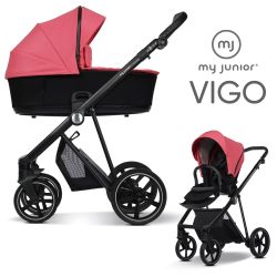 My Junior VIGO 2in1 Kinderwagen-Set - Raspberry - XXL-Zubehörpaket