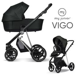 My Junior VIGO 2in1 Kinderwagen-Set - Satin Green - XXL-Zubehörpaket