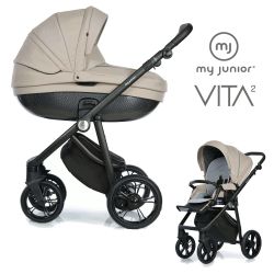 My Junior VITA 2 - 2in1 Kinderwagen-Set - Khaki - XXL-Zubehörpaket