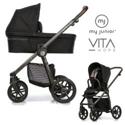 My Junior VITA HOPE 2in1 Kinderwagen-Set - Black Night - XXL-Zubehörpaket