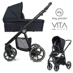 My Junior VITA HOPE 2in1 Kinderwagen-Set - Deep Sea - XXL-Zubehörpaket