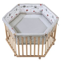 Roba Laufgitter Cosiplay 6-eckig Schutzeinlage Adam & Eule Bio-Buche