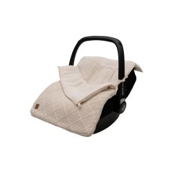 Jollein Fußsack Gruppe 0+ 3/5 Punkte Check Knit Oatmeal Sand