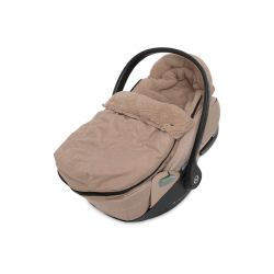 Jollein Fußsack Gruppe 0+ 3/5 Punkte Embossed - Milky Coffee