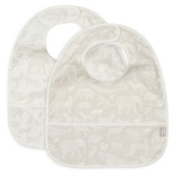 Jollein Lätzchen wasserdicht ca. 40 cm Animals Nougat 2er Pack