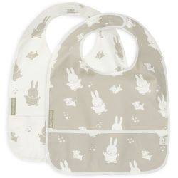 Jollein Lätzchen wasserdicht Miffy & Snuffy Olive Green Doppelpack