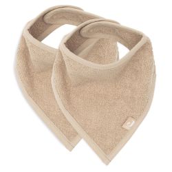 Jollein Lätzchen Bandana ca. 37 x 24,5 cm Biscuit 2er Pack