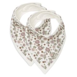 Jollein Lätzchen Bandana ca. 37 x 24,5 cm Retro Flowers 2er Pack