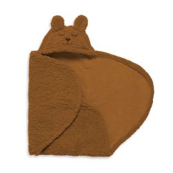 Jollein Einschlagdecke für Babyschale Bunny 100x105 cm Caramel