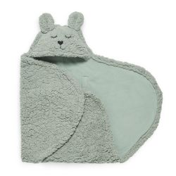 Jollein Einschlagdecke für Babyschale Bunny 100x105 cm Ash Green