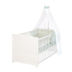 roba Babybett 70x140 cm Woodland Buddies Matratze Himmel Nestchen Bettw&auml;sche