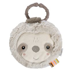 Fehn Stoffbuch 14x14 cm Faultier Lazy, Crazy & Pink Grau/Beige