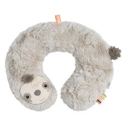 Fehn Nackenstütze 24x22cm Faultier Lazy, Crazy & Pink Grau/Beige