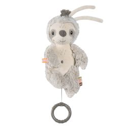 Fehn Mini-Spieluhr Faultier Lazy, Crazy & Pink Grau/Beige