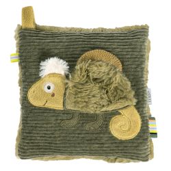 Fehn Kirschkernkissen 16x16cm Chamäleon Lazy, Crazy & Pink Khaki/Olive