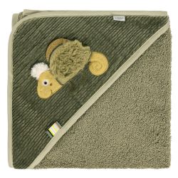 Fehn Kapuzenbadetuch 80x80cm Chamäleon Lazy, Crazy & Pink Khaki/Olive