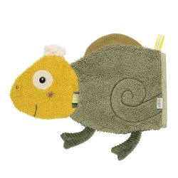 Fehn Waschhandschuh Chamäleon Lazy, Crazy & Pink Khaki/Olive