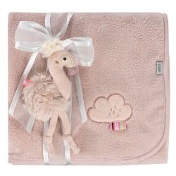 Fehn Kuscheldecke 100x75 cm Flamingo Lazy, Crazy & Pink Rose