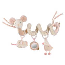 Fehn feehnLAND Activity-Spirale Maus Rose/Beige 35 cm