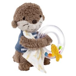 Fehn Otter Theo Rasselring Otter Braun 14 cm