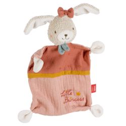 Fehn fehnNATUR Slogan Schmusetuch Hase Princess Rosa 31 cm