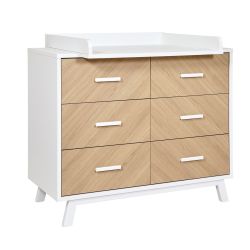 Schardt Fishbone Wickelkommode 6 Schübe Dekor Weiß/Vicenza Oak