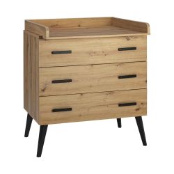 Schardt Morris Oak Wickelkommode 3 Schübe Dekor Artisan Oak