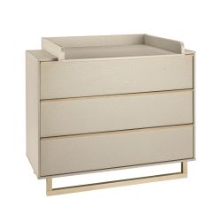 Schardt Terry Wickelkommode 3 Schübe Dekor Textil mit Wickelaufsatz