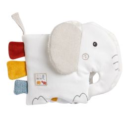Fehn Natur Bio Qualität Stoffbuch Elefant fehnNATUR 16x12 cm