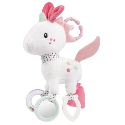 Fehn Aiko & Yuki Activity-Einhorn mit C-Ring Rassel und Spiegel