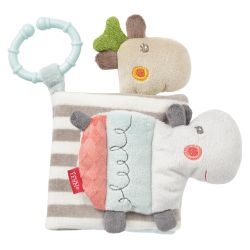 Fehn Loopy & Lotta Stoffbuch, Spielbuch mit C-Ring Nilpferd & Giraffe