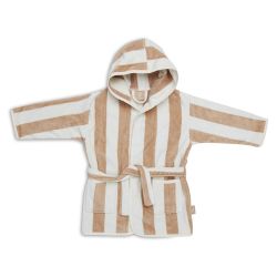 Jollein Bademantel 1-2 Jahre Stripe Frottee Biscuit GOTS