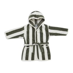 Jollein Bademantel 1-2 Jahre Stripe Frottee Leaf Green GOTS