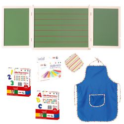 roba Tafel Schreibtafel magnetisch weiß liniert inkl. Kreide Zahlen & Buchstaben