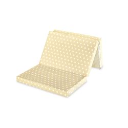 Bambini Basic Reisematratze Reisebettmatratze 120 x 60 x 6 cm Stars vanille