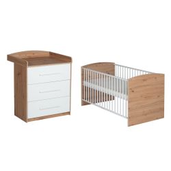 Schardt Kinderzimmer Set Pepe 2-teilig Kinderbett Wickelkommode