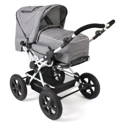 Chic 4 Baby Kombi-Kinderwagen Viva inkl. 3 in 1 Tragetasche Jeans grau